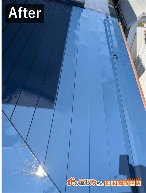 茅野市屋根塗装　施工後